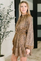 A Cheeky Little Time Tiered Dress in Pecan Brown-Womens-Stay Foxy Boutique, Florissant, Missouri