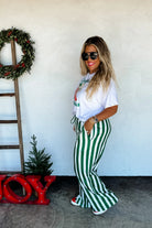 PREORDER: Christmas Vertical Vibes Stripe Pants-Womens-Stay Foxy Boutique, Florissant, Missouri