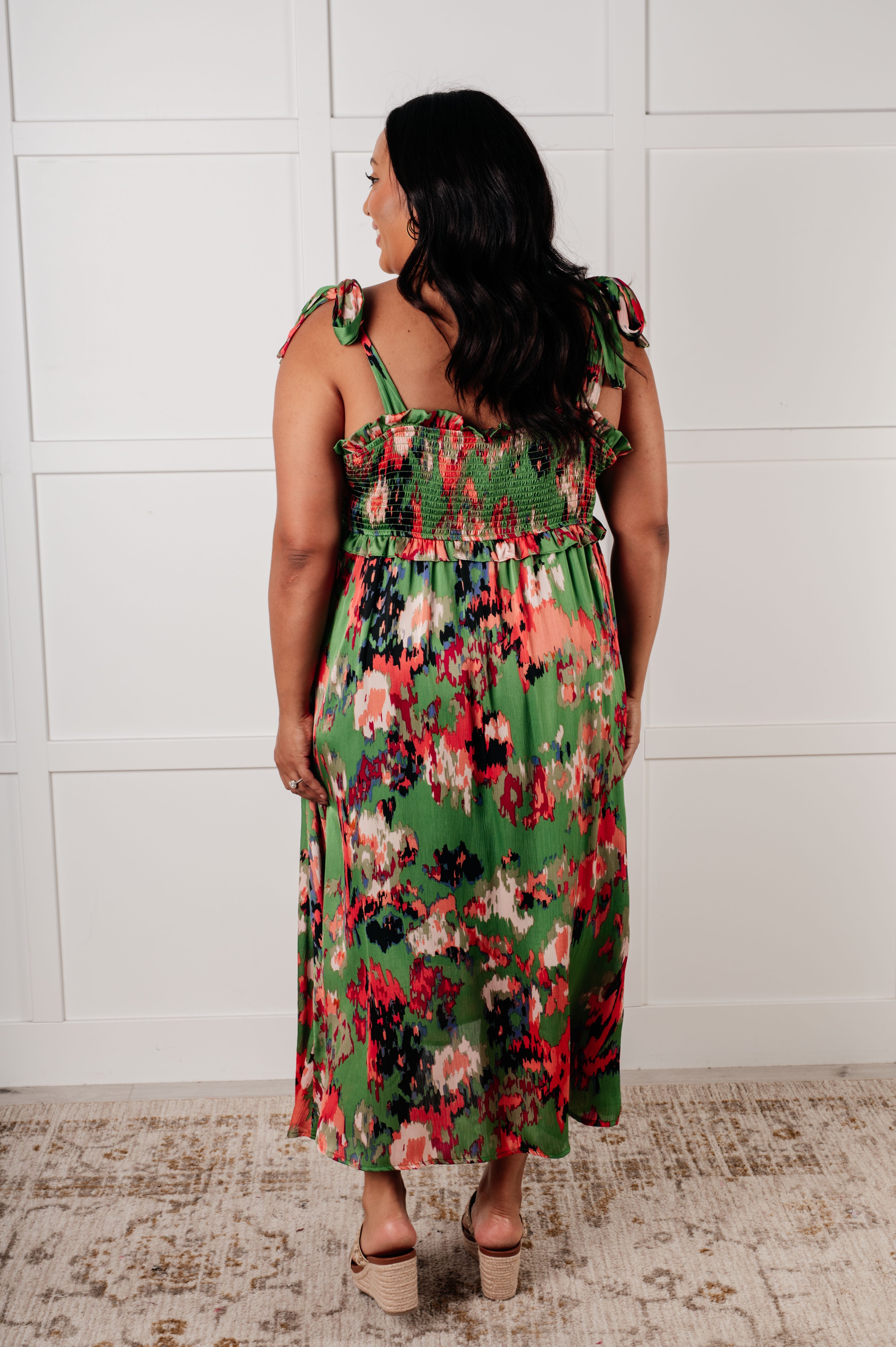 A Little While Longer Dress in Green-Dresses-Stay Foxy Boutique, Florissant, Missouri