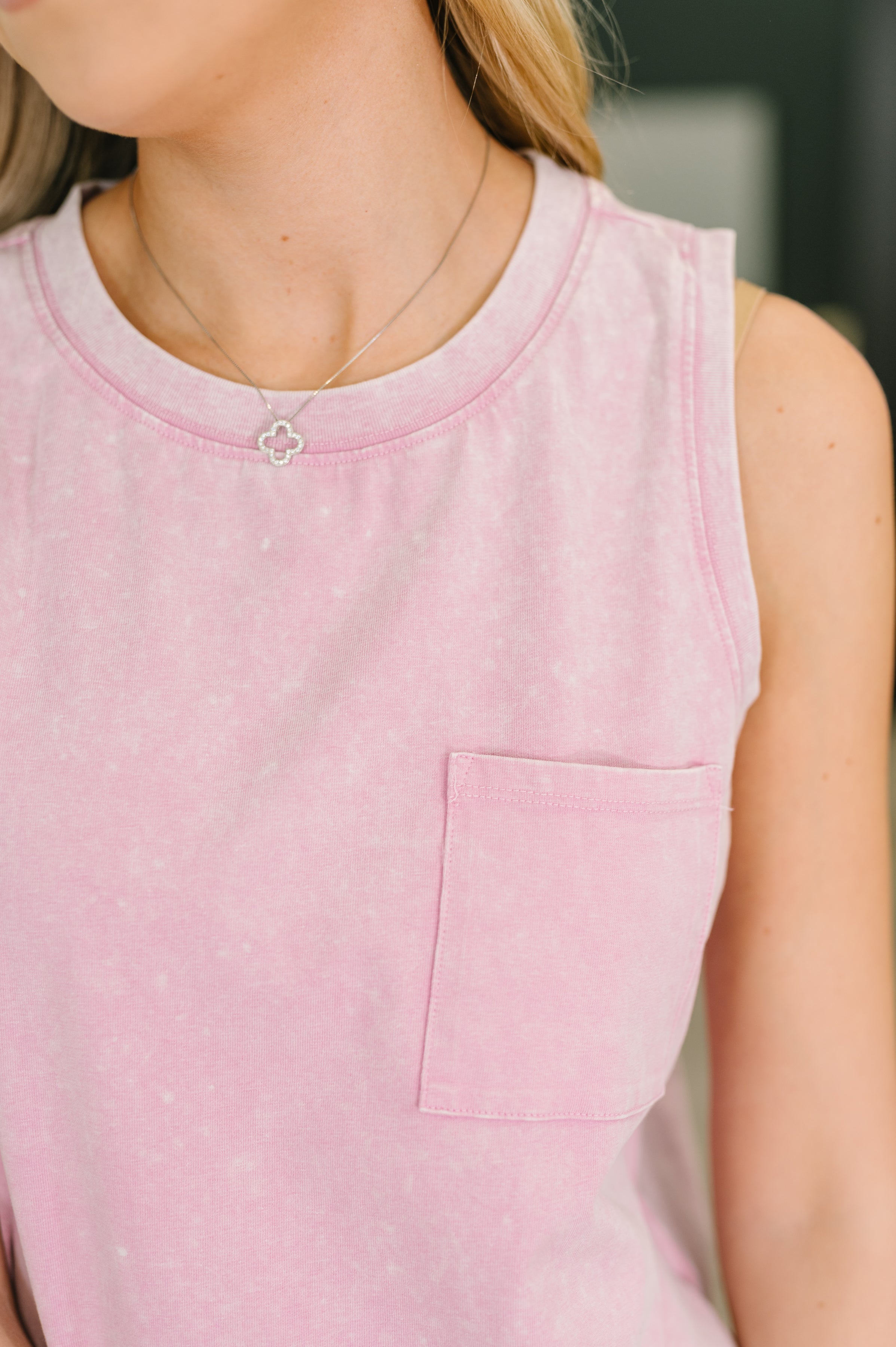 A Look in Your Eyes Mineral Wash Tank Top-Womens-Stay Foxy Boutique, Florissant, Missouri