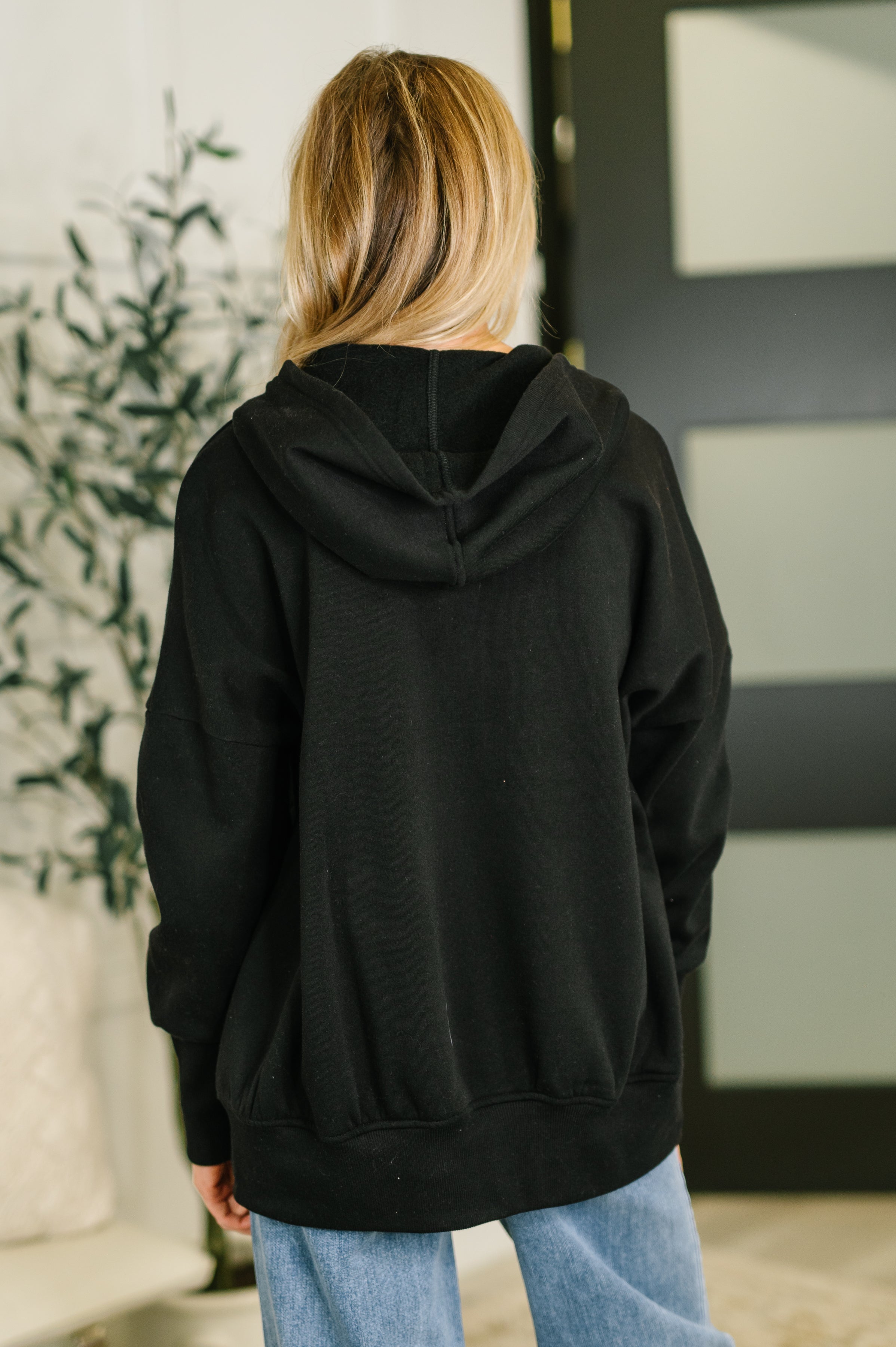 A Million Different Reasons Hooded Pullover in Black-Womens-Stay Foxy Boutique, Florissant, Missouri
