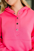 A Million Different Reasons Hooded Pullover in Fuchsia-Womens-Stay Foxy Boutique, Florissant, Missouri