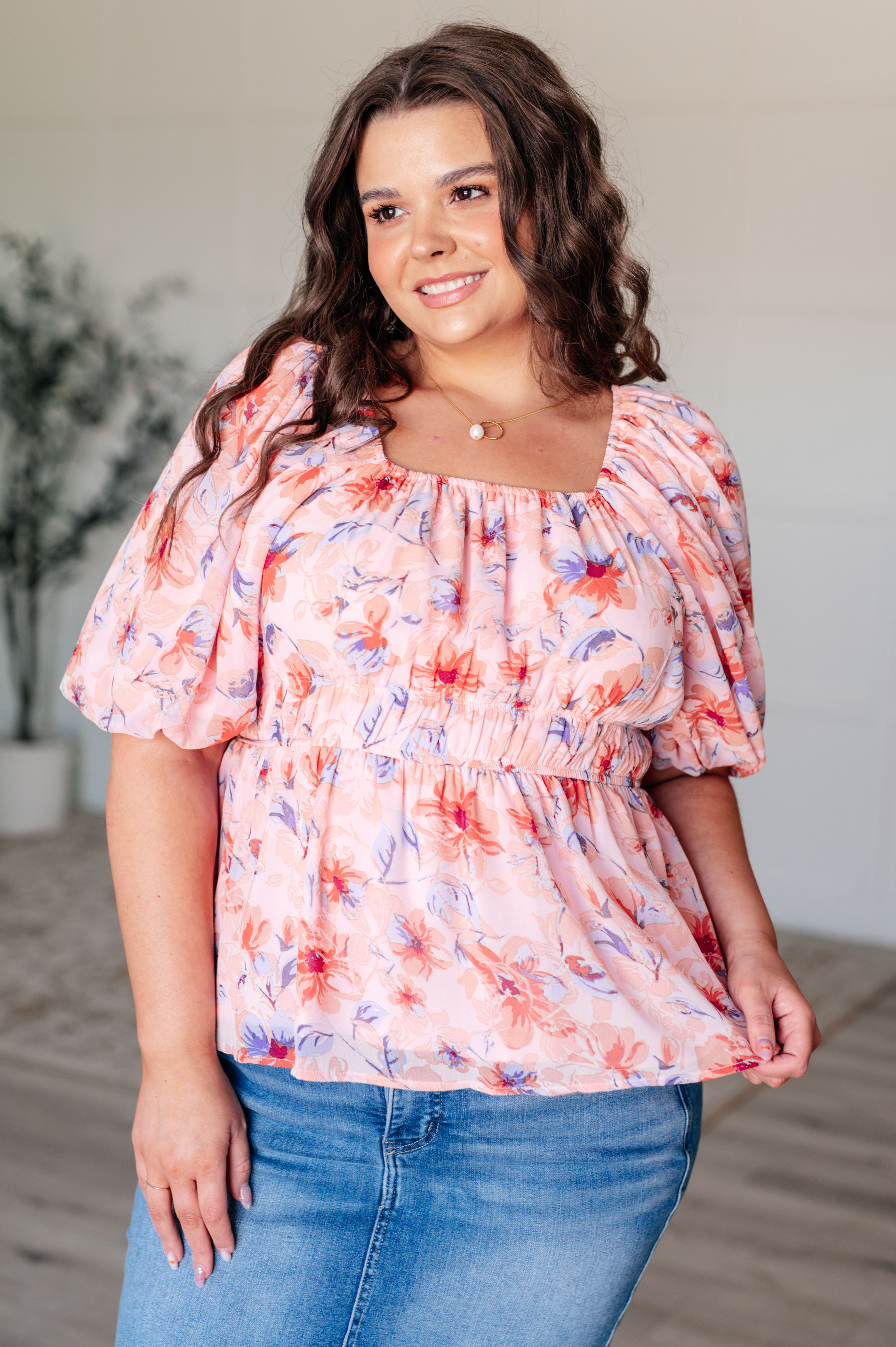 A Powerful Force Square Neck Balloon Sleeve Blouse-Tops-Stay Foxy Boutique, Florissant, Missouri