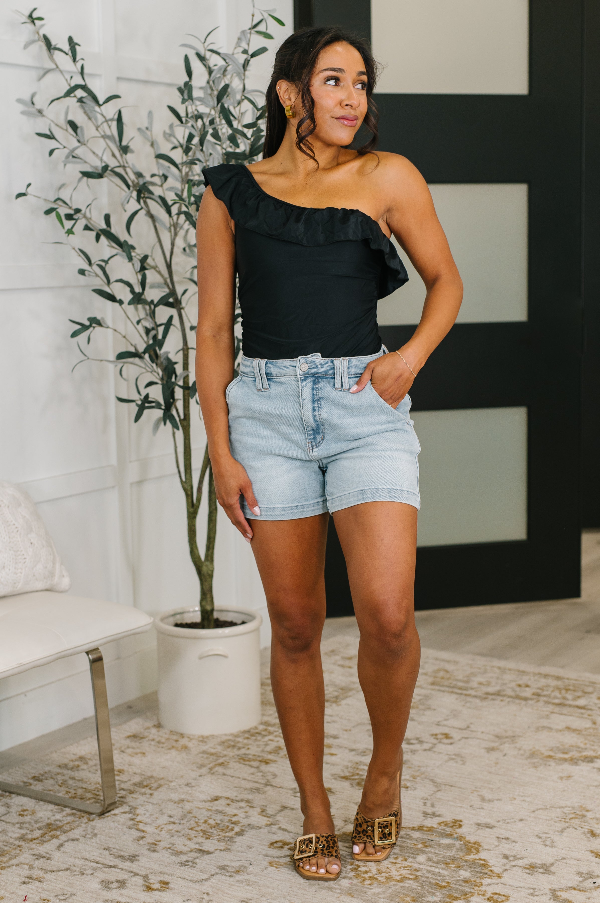 A Tan Line Happiness One Piece Swim Suit in Black-Womens-Stay Foxy Boutique, Florissant, Missouri