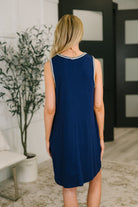 Airloom Trim Detail Mini Tank Dress in Navy-Womens-Stay Foxy Boutique, Florissant, Missouri