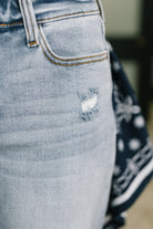 Alex Mid Rise Boyfriend Jean with Bandana Loop-Womens-Stay Foxy Boutique, Florissant, Missouri