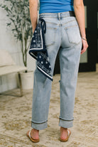 Alex Mid Rise Boyfriend Jean with Bandana Loop-Womens-Stay Foxy Boutique, Florissant, Missouri