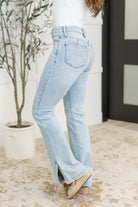 Alexis High Rise Control Top Slit Hem Slim Bootcut Jeans-Womens-Stay Foxy Boutique, Florissant, Missouri