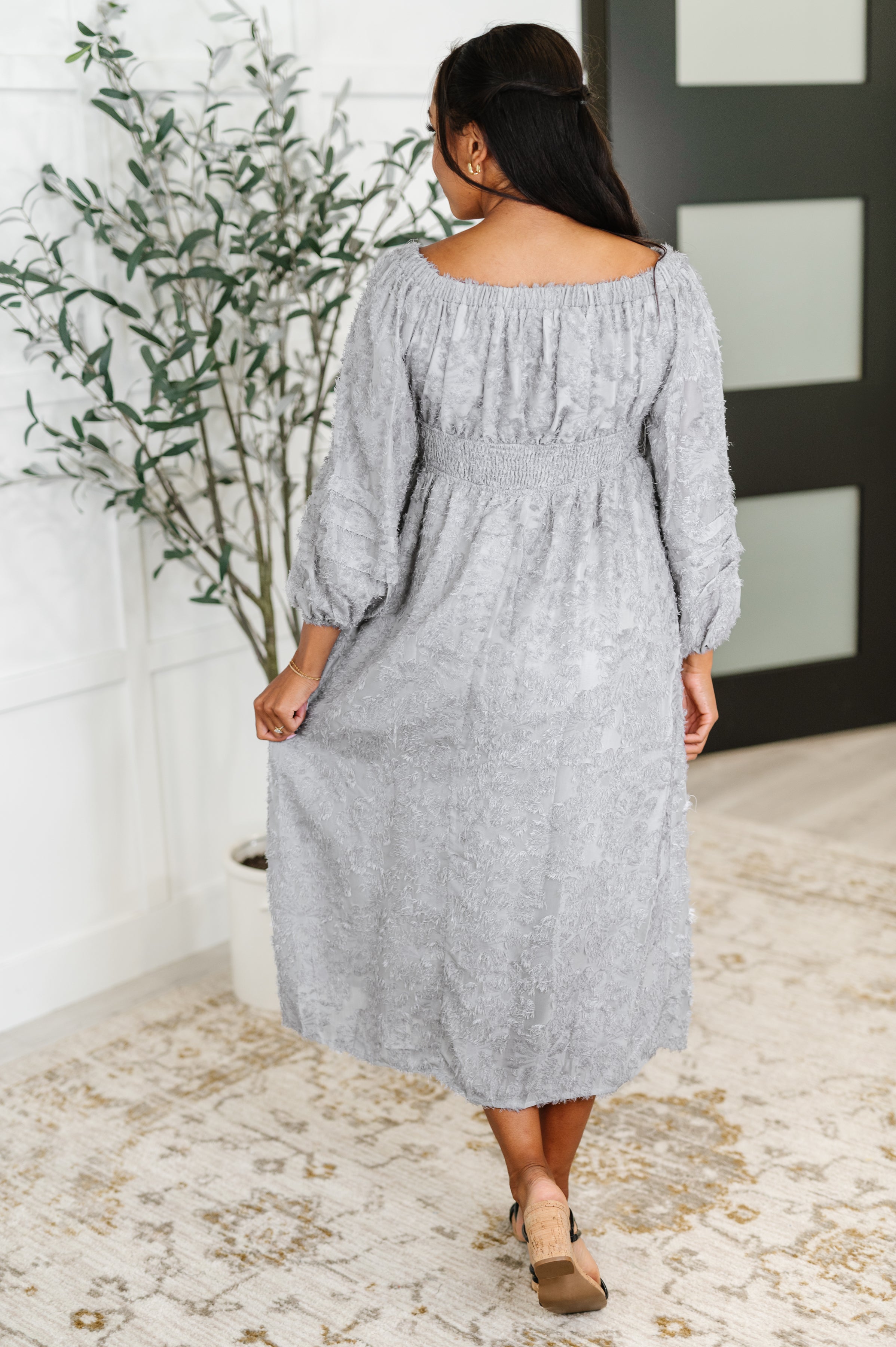 All Is Well Dress In Opal Gray-Womens-Stay Foxy Boutique, Florissant, Missouri