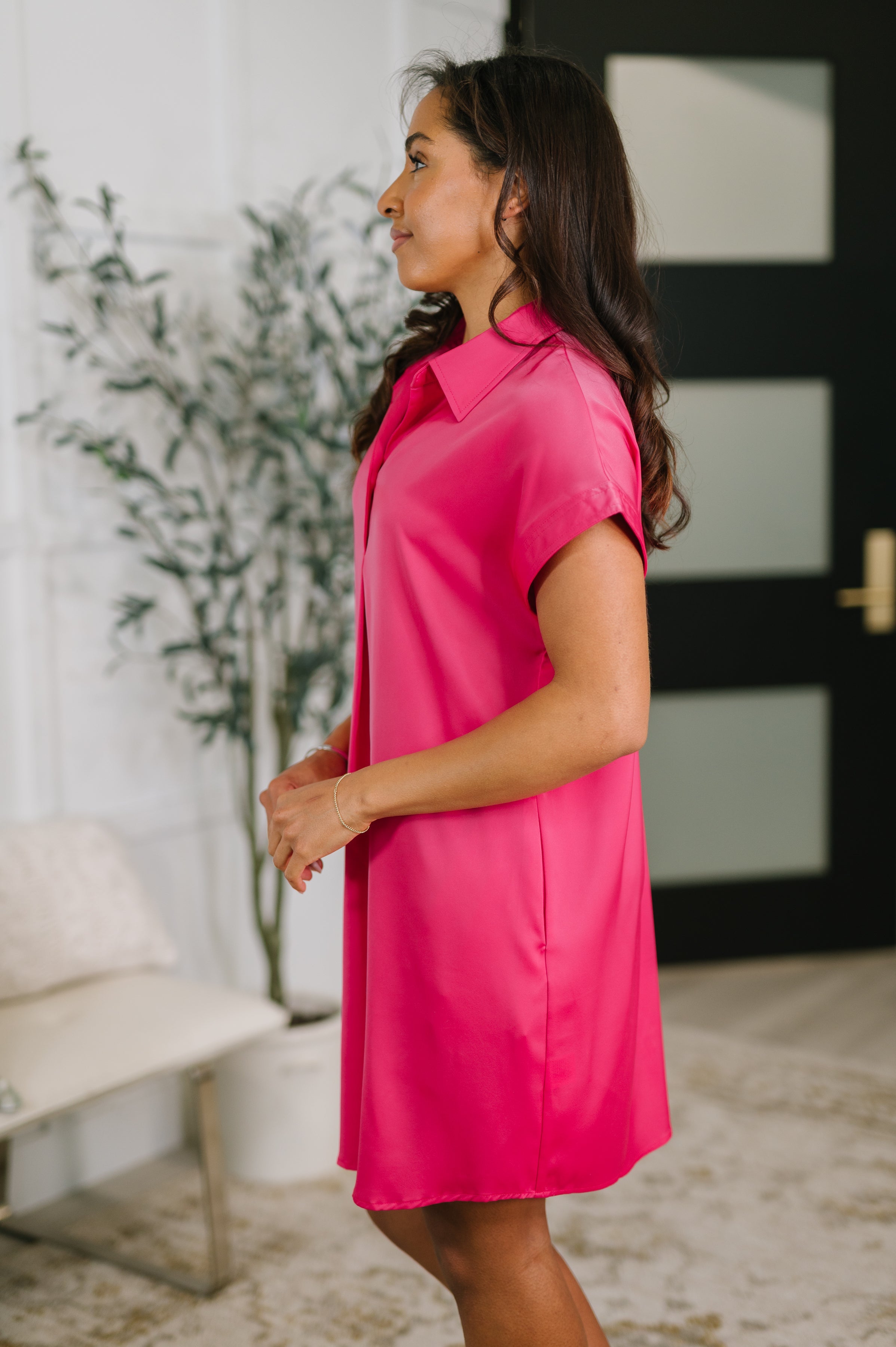 All of My Business Collared Shirt Dress-Womens-Stay Foxy Boutique, Florissant, Missouri