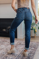 Amber Cuffed Slim Fit Dark Wash Jeans-Womens-Stay Foxy Boutique, Florissant, Missouri