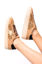 Another Round Sneakers in Gold Sequins-Womens-Stay Foxy Boutique, Florissant, Missouri