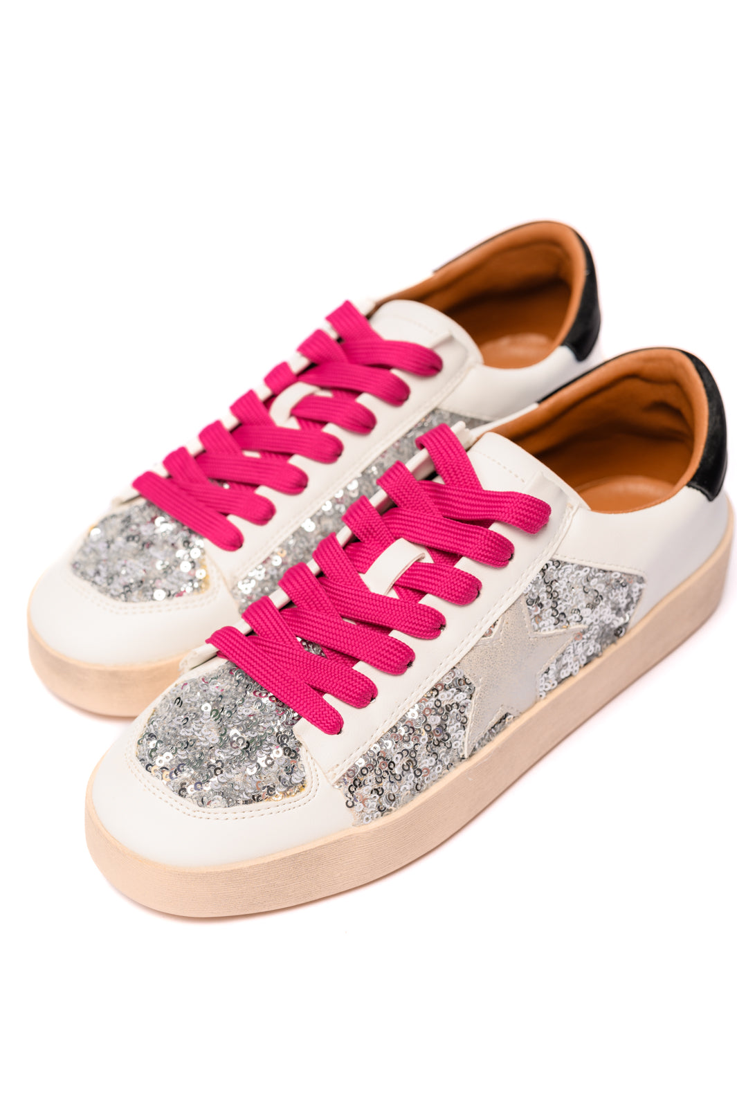 Another Round Sneakers in Silver Sequins-Womens-Stay Foxy Boutique, Florissant, Missouri