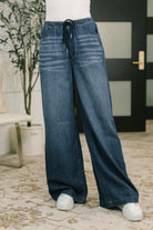 Ashley High Waist Featherweight Palazzo Jean-Womens-Stay Foxy Boutique, Florissant, Missouri