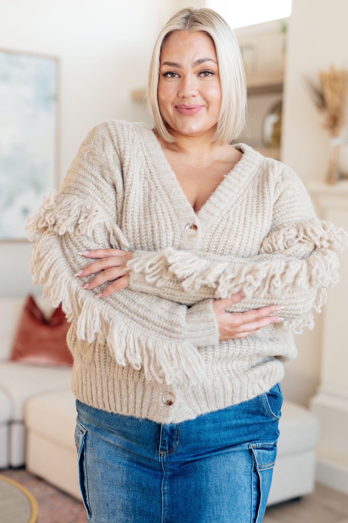 Ask Me About It Fringe Cardigan-Layers-Stay Foxy Boutique, Florissant, Missouri