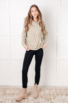 Ask Me Out Checkered Hoodie in Sage-Tops-Stay Foxy Boutique, Florissant, Missouri