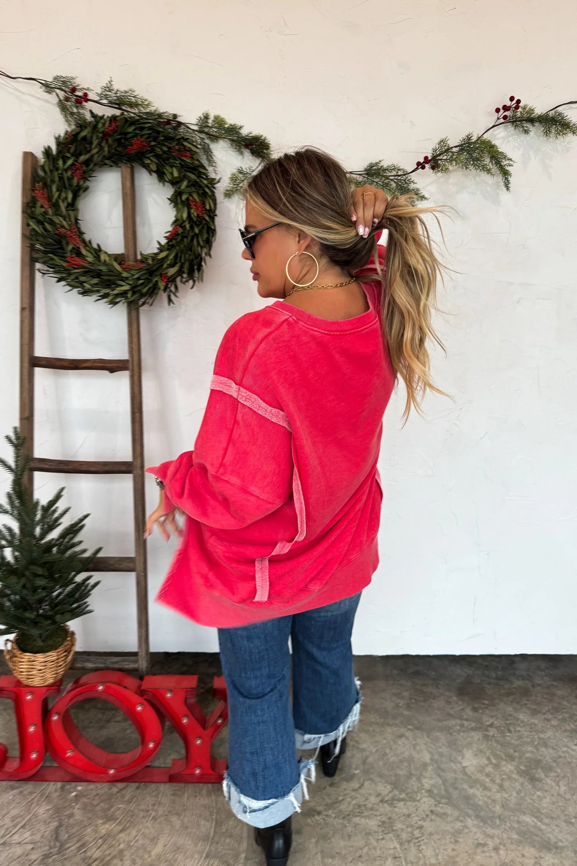 PREORDER: Classic Crew Pullover Merry-Womens-Stay Foxy Boutique, Florissant, Missouri