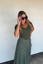 PREORDER: Calista Stripe Dress-Womens-Stay Foxy Boutique, Florissant, Missouri
