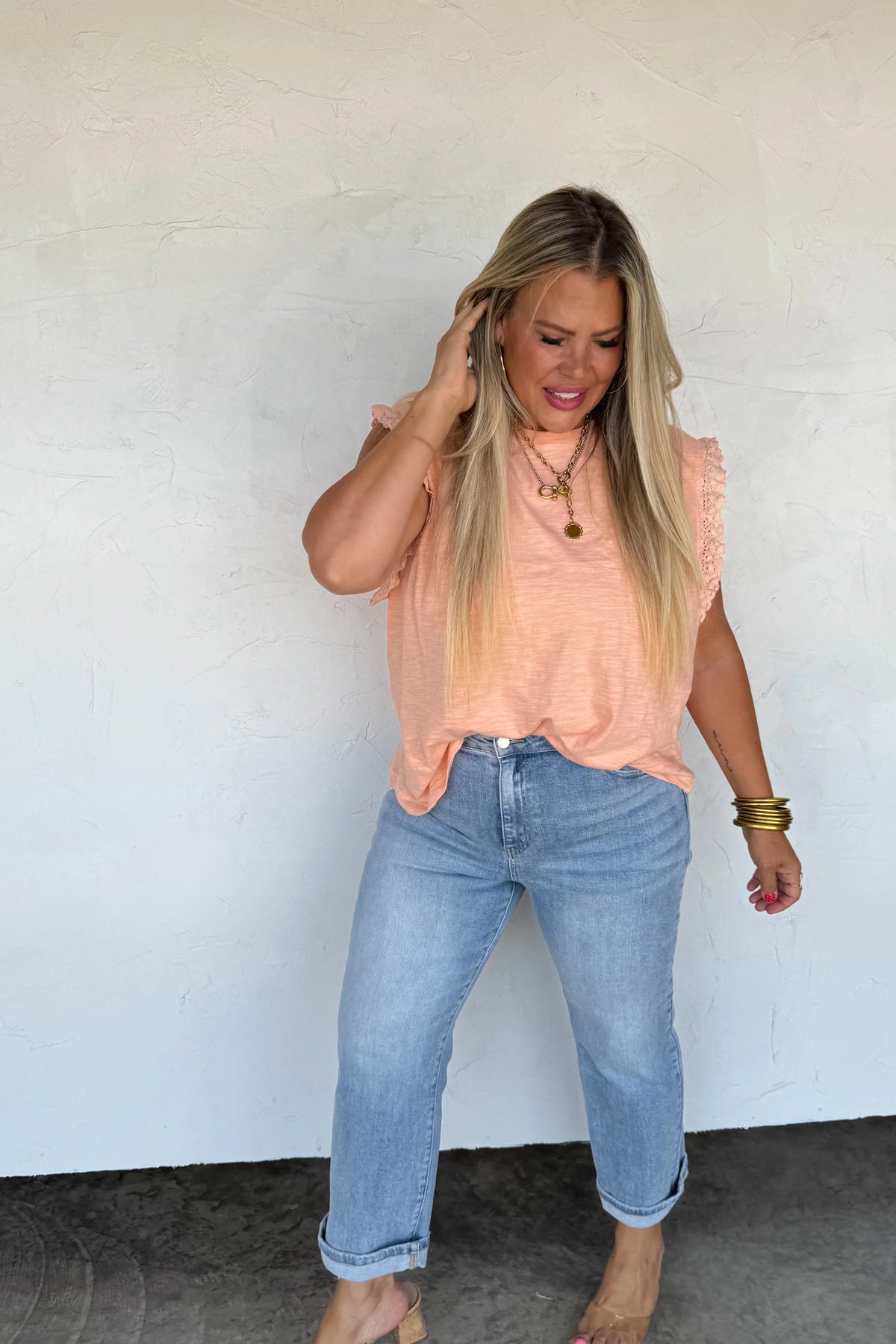 PREORDER: Sweet Lace Days Tee-Womens-Stay Foxy Boutique, Florissant, Missouri