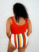Bermuda Snap Up Swim Top in Red-Swimwear-Stay Foxy Boutique, Florissant, Missouri