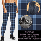 BLUE PLAID - BUTTER FLEECE LINED UNISEX JOGGERS-Joggers-Stay Foxy Boutique, Florissant, Missouri