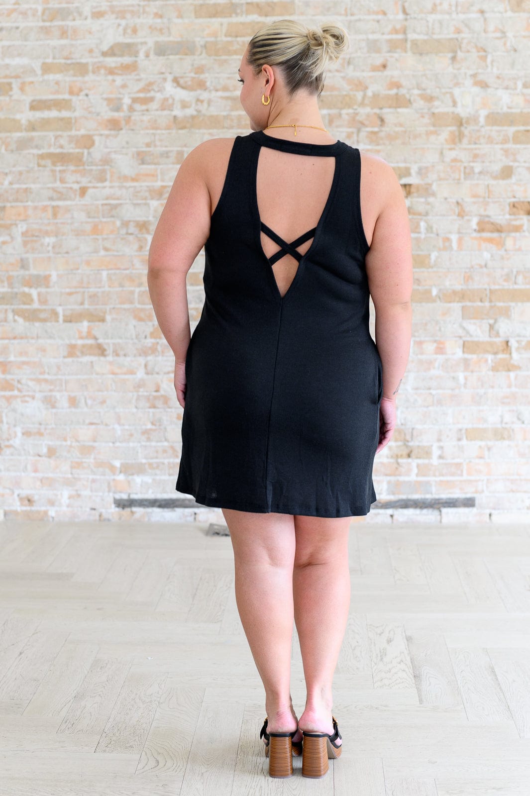 Back it Up Crisscross Cut-Out Back Dress-Dresses-Stay Foxy Boutique, Florissant, Missouri