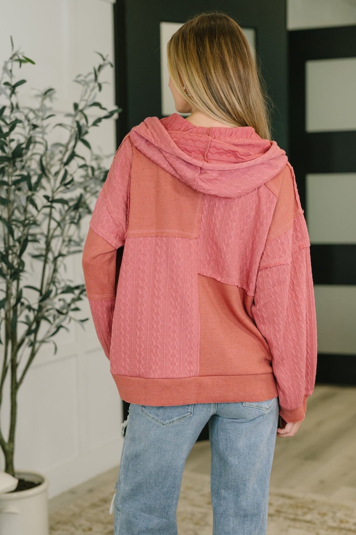 Balloon Sleeve Cut Sew Sweater Knit Top in Mauve-Womens-Stay Foxy Boutique, Florissant, Missouri