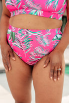 Barbados Tropical Print Swim Bottoms-Swimwear-Stay Foxy Boutique, Florissant, Missouri
