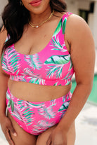 Barbados Tropical Print Swim Top-Swimwear-Stay Foxy Boutique, Florissant, Missouri