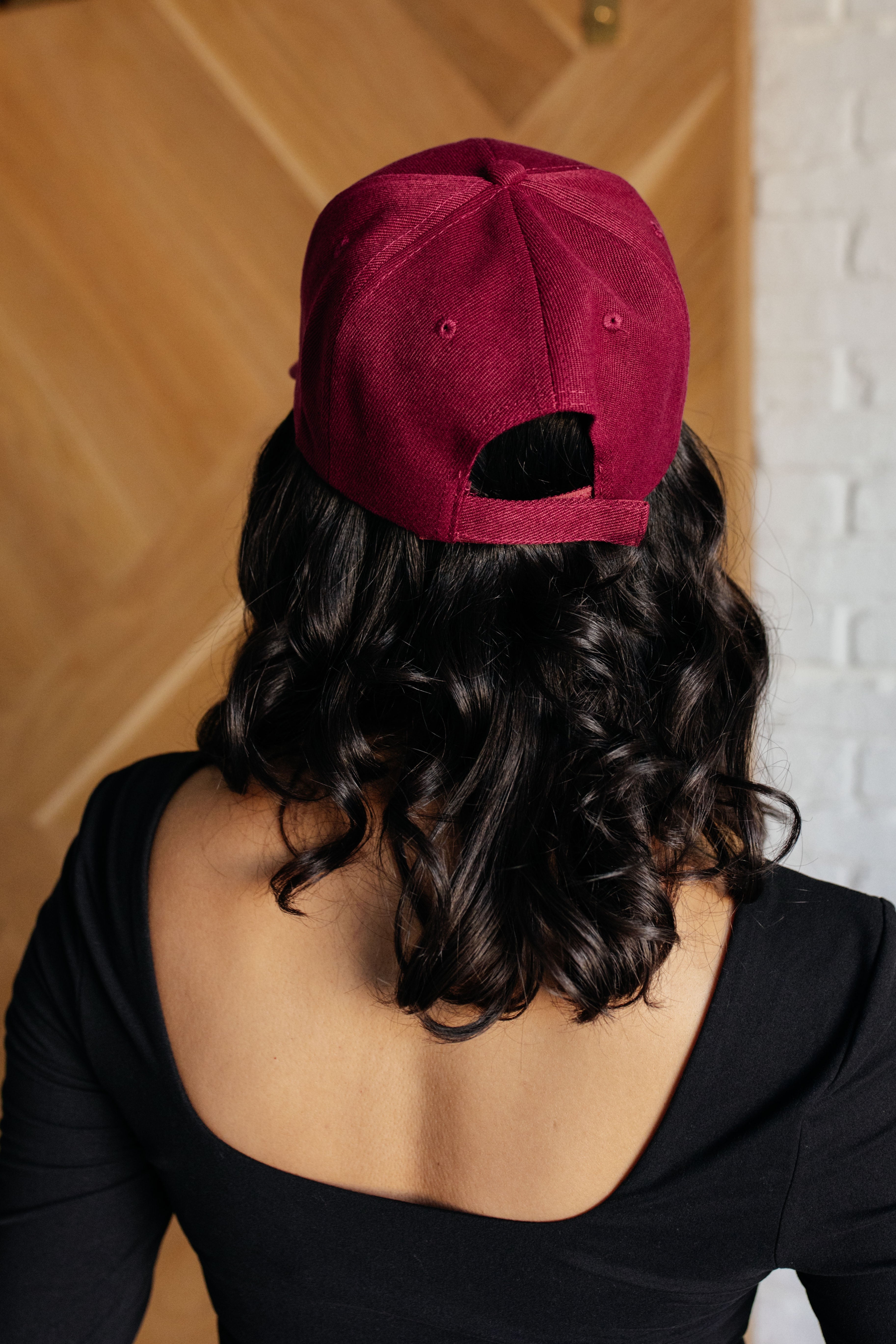 Basic Babe Ball Cap in Wine-Accessories-Stay Foxy Boutique, Florissant, Missouri