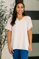 Basic Layering Relaxed V-Neck Tee-Womens-Stay Foxy Boutique, Florissant, Missouri