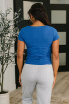 Basically A Part of Me Scoop Necked Tee in Classic Blue-Womens-Stay Foxy Boutique, Florissant, Missouri