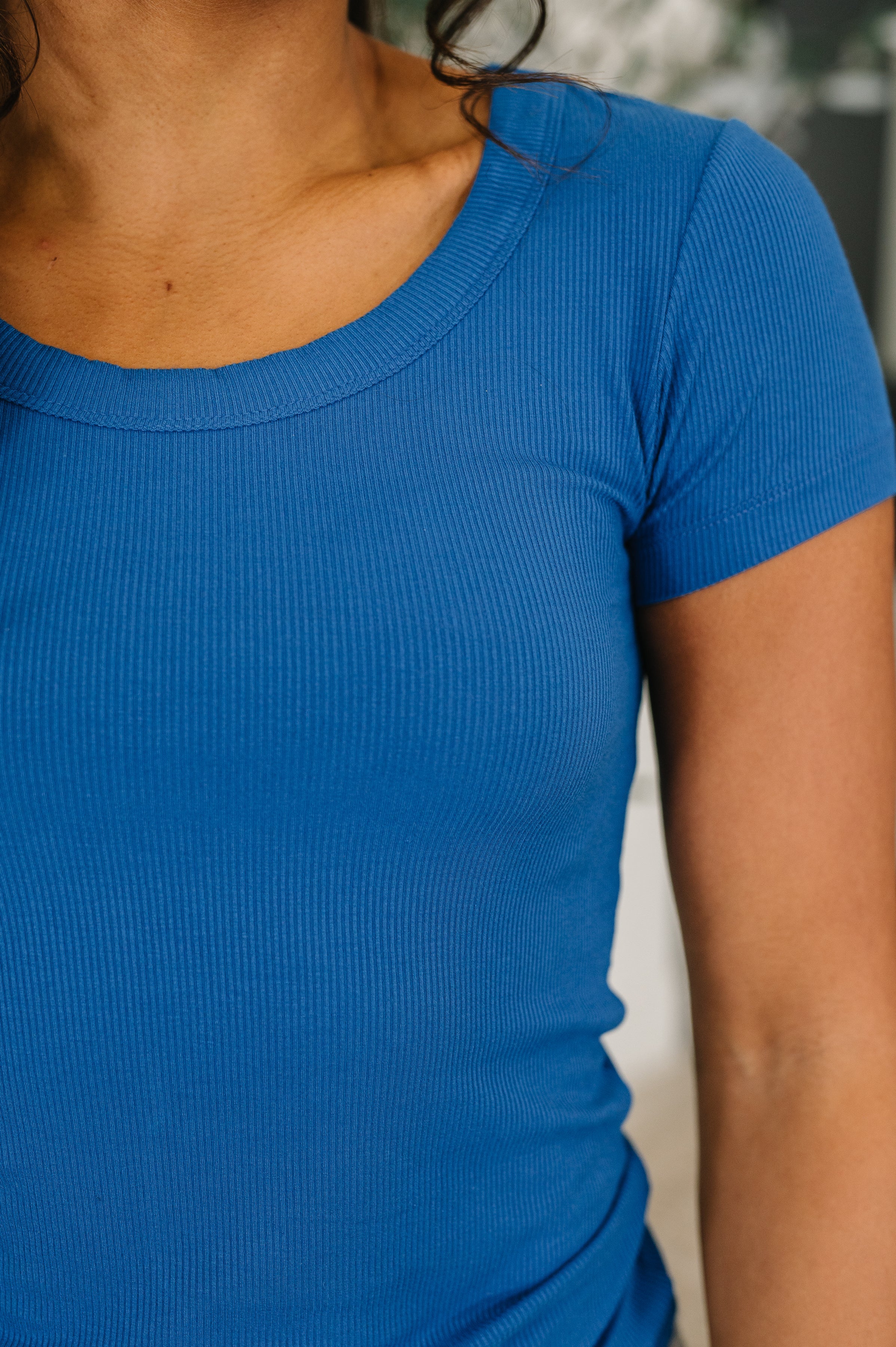 Basically A Part of Me Scoop Necked Tee in Classic Blue-Womens-Stay Foxy Boutique, Florissant, Missouri
