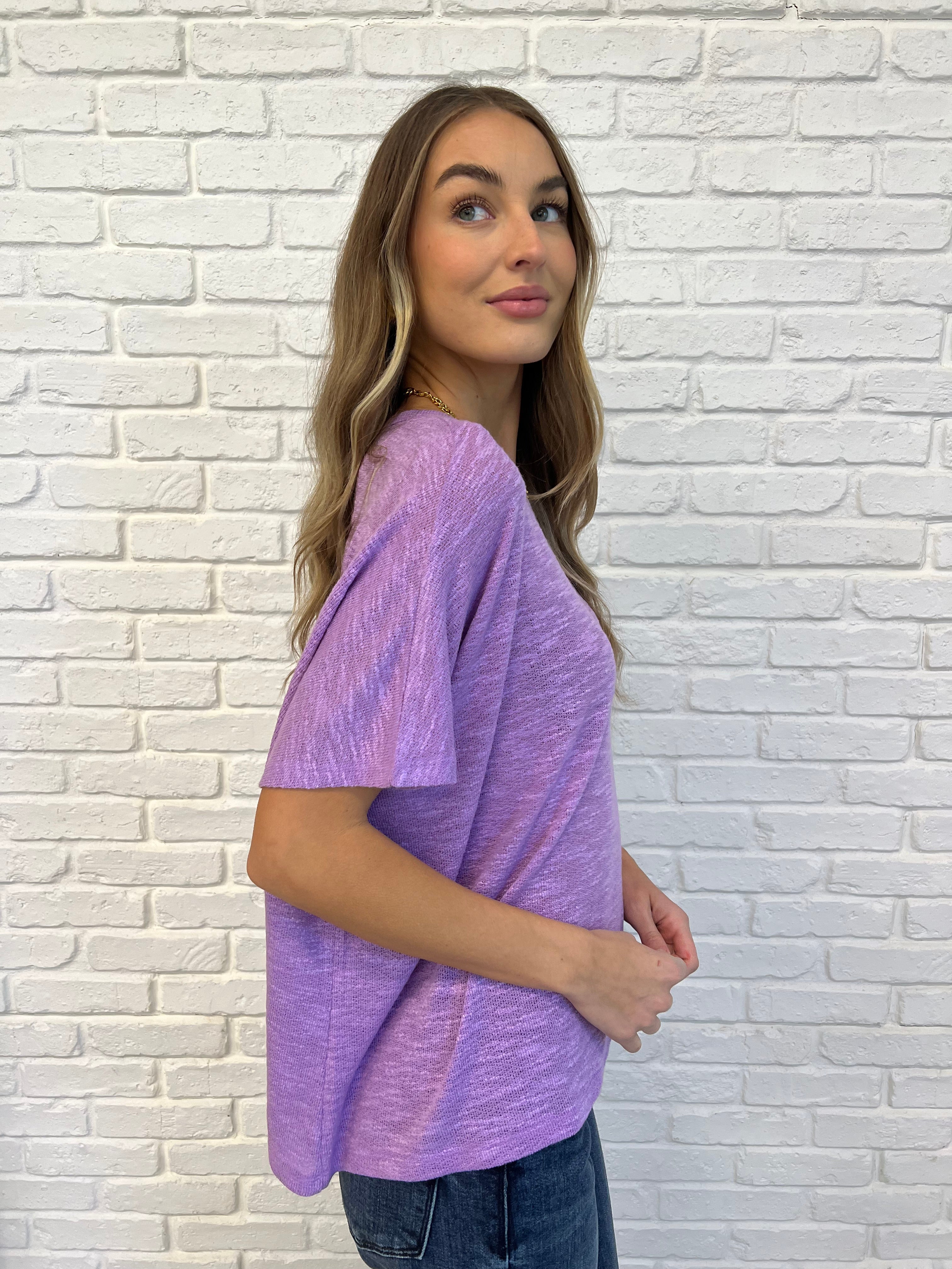 Basically Flowing Dolman Sleeve Top in B Lavender-Womens-Stay Foxy Boutique, Florissant, Missouri