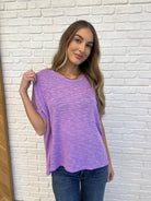 Basically Flowing Dolman Sleeve Top in B Lavender-Womens-Stay Foxy Boutique, Florissant, Missouri