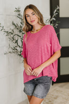 Basically Flowing Dolman Sleeve Top in Hot Pink-Womens-Stay Foxy Boutique, Florissant, Missouri
