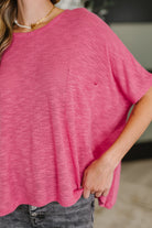 Basically Flowing Dolman Sleeve Top in Hot Pink-Womens-Stay Foxy Boutique, Florissant, Missouri