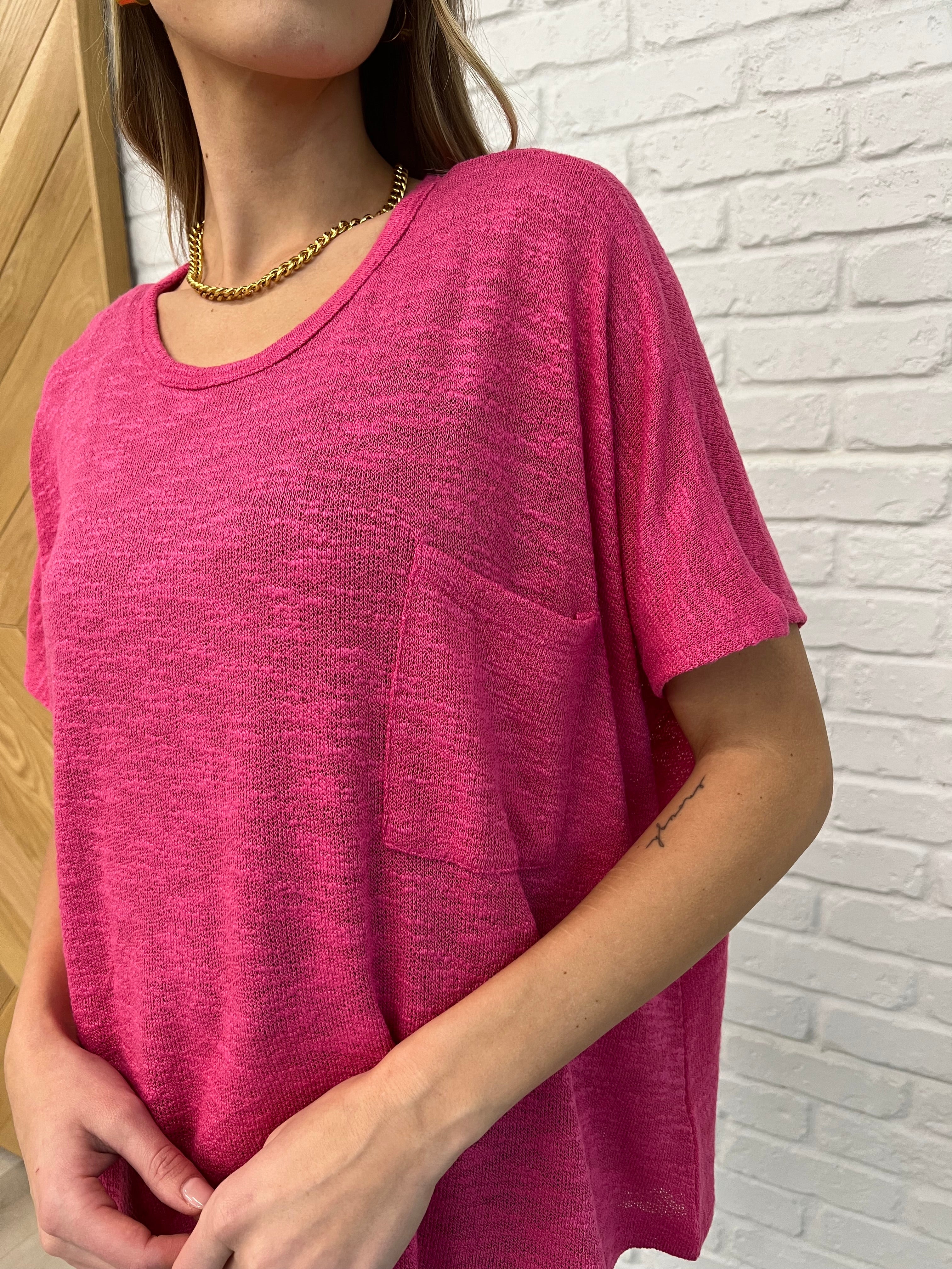 Basically Flowing Dolman Sleeve Top in Hot Pink-Womens-Stay Foxy Boutique, Florissant, Missouri