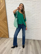 Basically Flowing Dolman Sleeve Top in Kelly Green-Womens-Stay Foxy Boutique, Florissant, Missouri