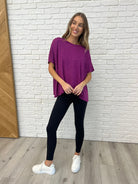 Basically Flowing Dolman Sleeve Top in Lt Plum-Womens-Stay Foxy Boutique, Florissant, Missouri