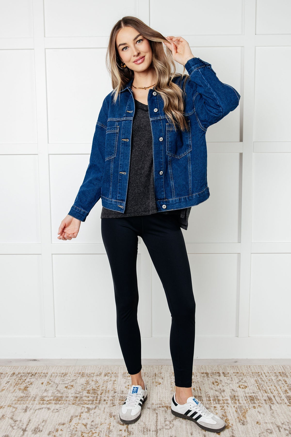 Basically Freezing Brushed Hacci Top in Black-Tops-Stay Foxy Boutique, Florissant, Missouri
