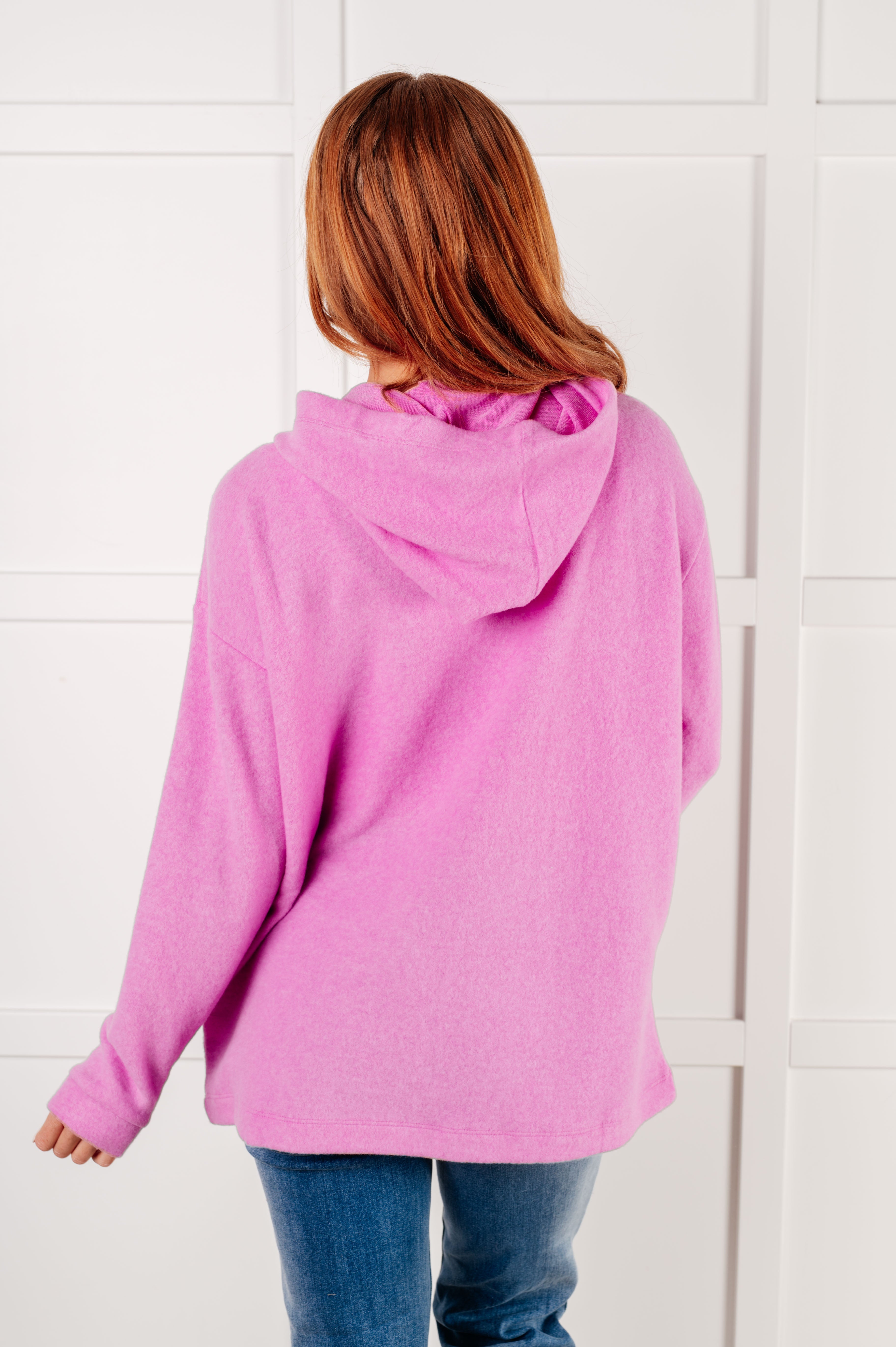 Basically My Favorite Hooded Pullover in Bright Mauve-Tops-Stay Foxy Boutique, Florissant, Missouri