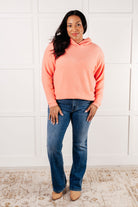 Basically My Favorite Hooded Pullover in Coral-Tops-Stay Foxy Boutique, Florissant, Missouri