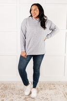 Basically My Favorite Hooded Pullover in Heather Grey-Tops-Stay Foxy Boutique, Florissant, Missouri