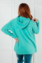 Basically My Favorite Hooded Pullover in Turquoise-Tops-Stay Foxy Boutique, Florissant, Missouri