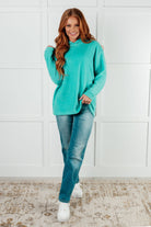 Basically My Favorite Hooded Pullover in Turquoise-Tops-Stay Foxy Boutique, Florissant, Missouri