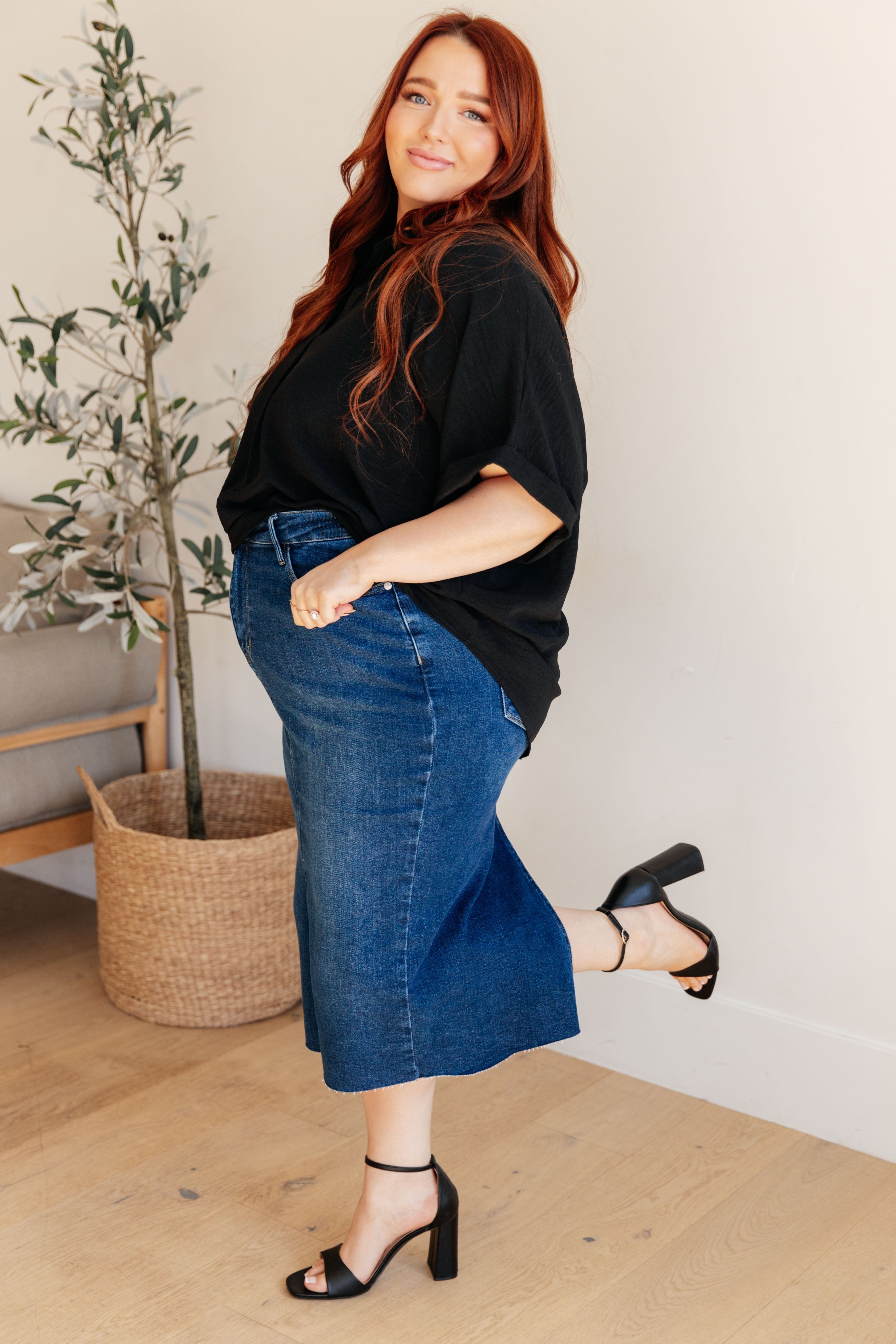 Because I Said So Dolman Sleeve Top in Black-Womens-Stay Foxy Boutique, Florissant, Missouri