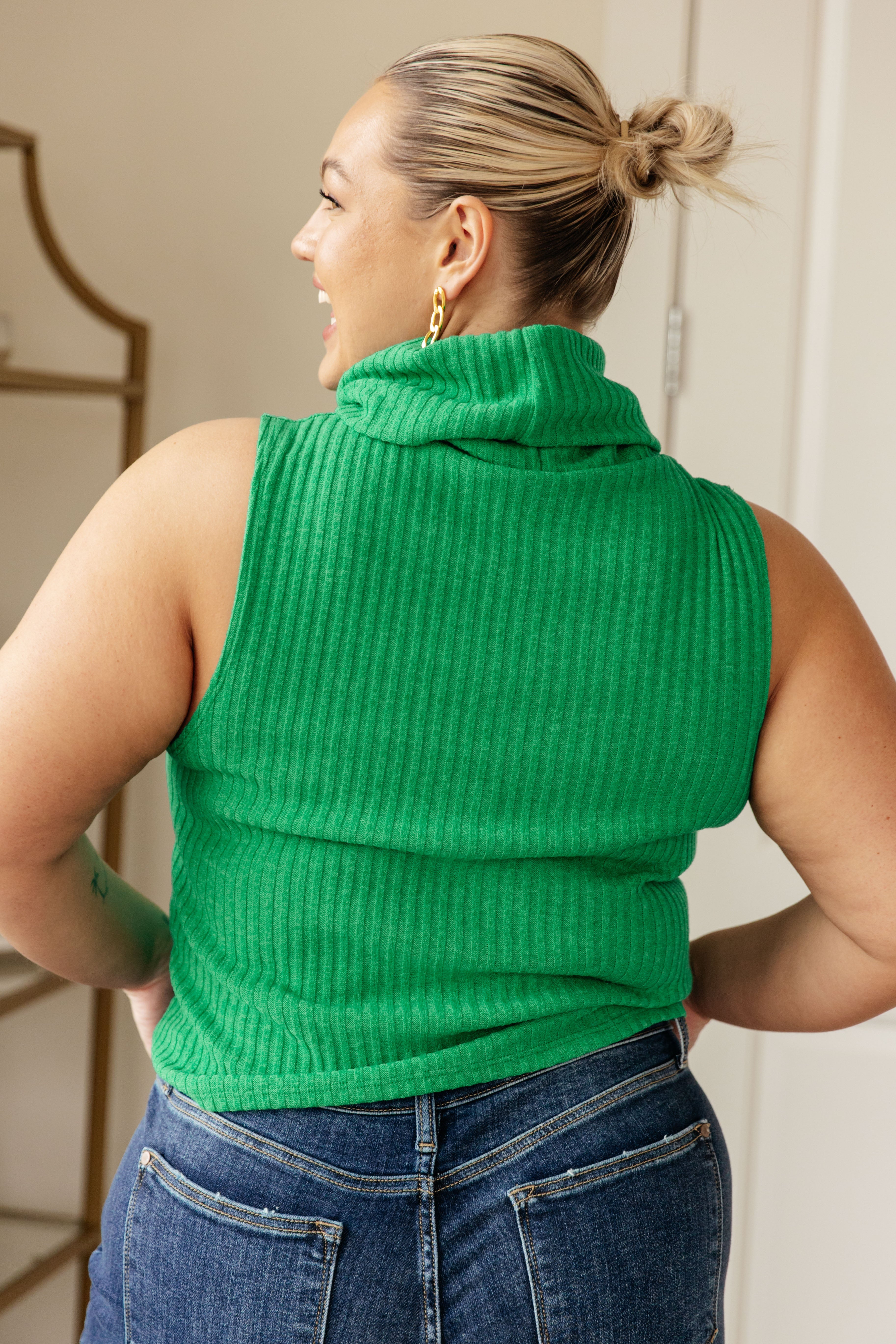 Before You Go Sleeveless Turtleneck Sweater-Tops-Stay Foxy Boutique, Florissant, Missouri