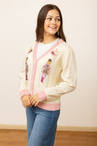 Beige and Pink Nutcracker Sweater-Womens-Stay Foxy Boutique, Florissant, Missouri