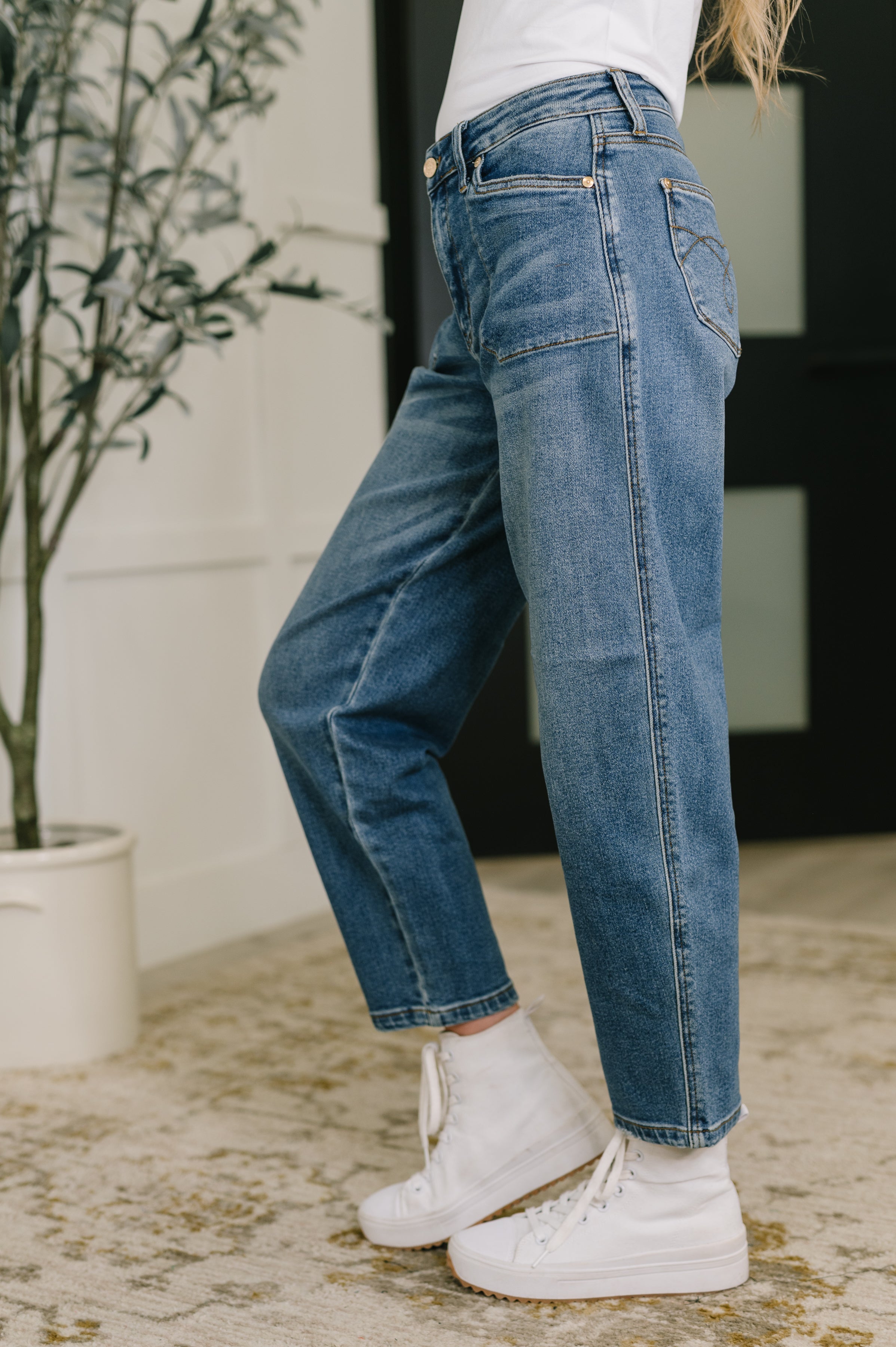 Bella High Waist Soft Barrel Stitch Thru Pocket-Womens-Stay Foxy Boutique, Florissant, Missouri